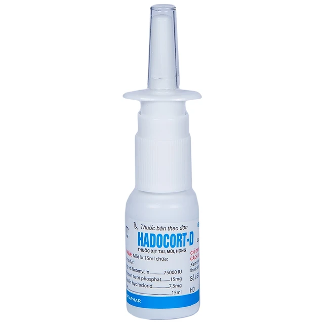 Thuốc xịt Hadocort-D Hà Tây điều trị các bệnh viêm mũi, viêm xoang