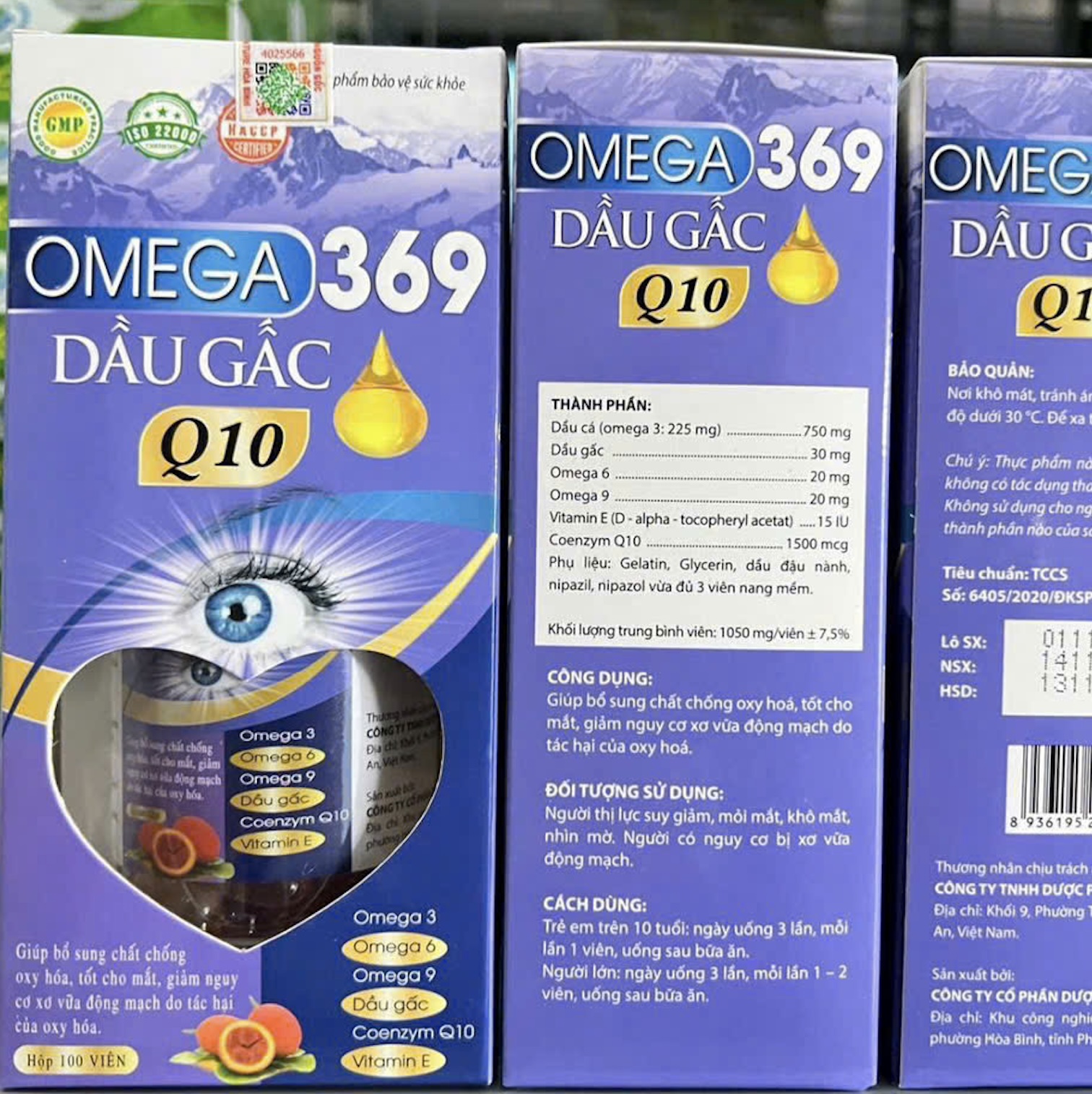 Viên Uống Bổ Mắt Omega 369 Dầu Gấc Q10