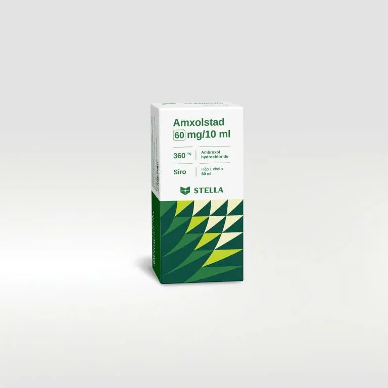 Amxolstad 60mg/10ml Stella (C/60ml) - Thuốc được chỉ định để điều trị các bệnh đường hô hấp cấp và mạn tính