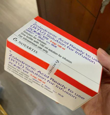 Dung dịch truyền Zometa 4mg (Zometa Solution for Infusion 4mg) tăng calci huyết do ung thư