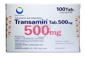 Thuốc Transamin Tab.500mg Daiichi điều trị bệnh bạch huyết, thiếu máu không tái tạo (10 vỉ x 10 viên)